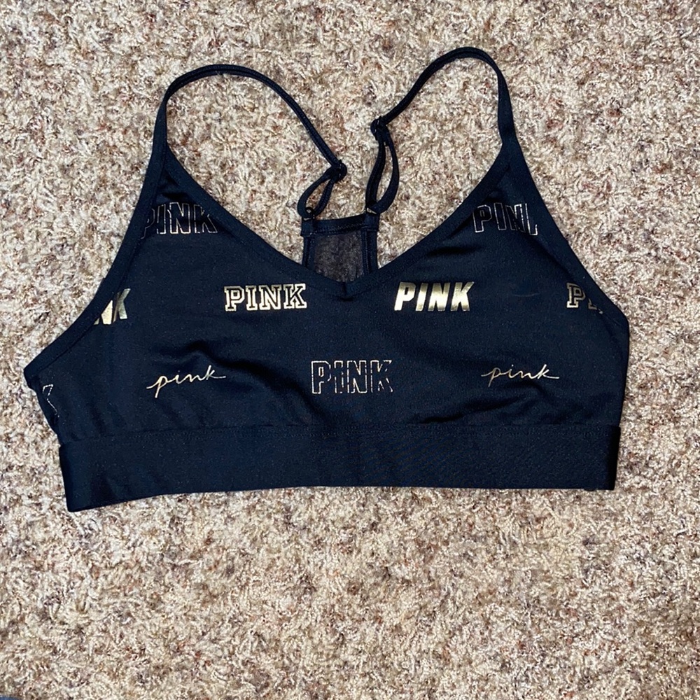 Pink sports bra